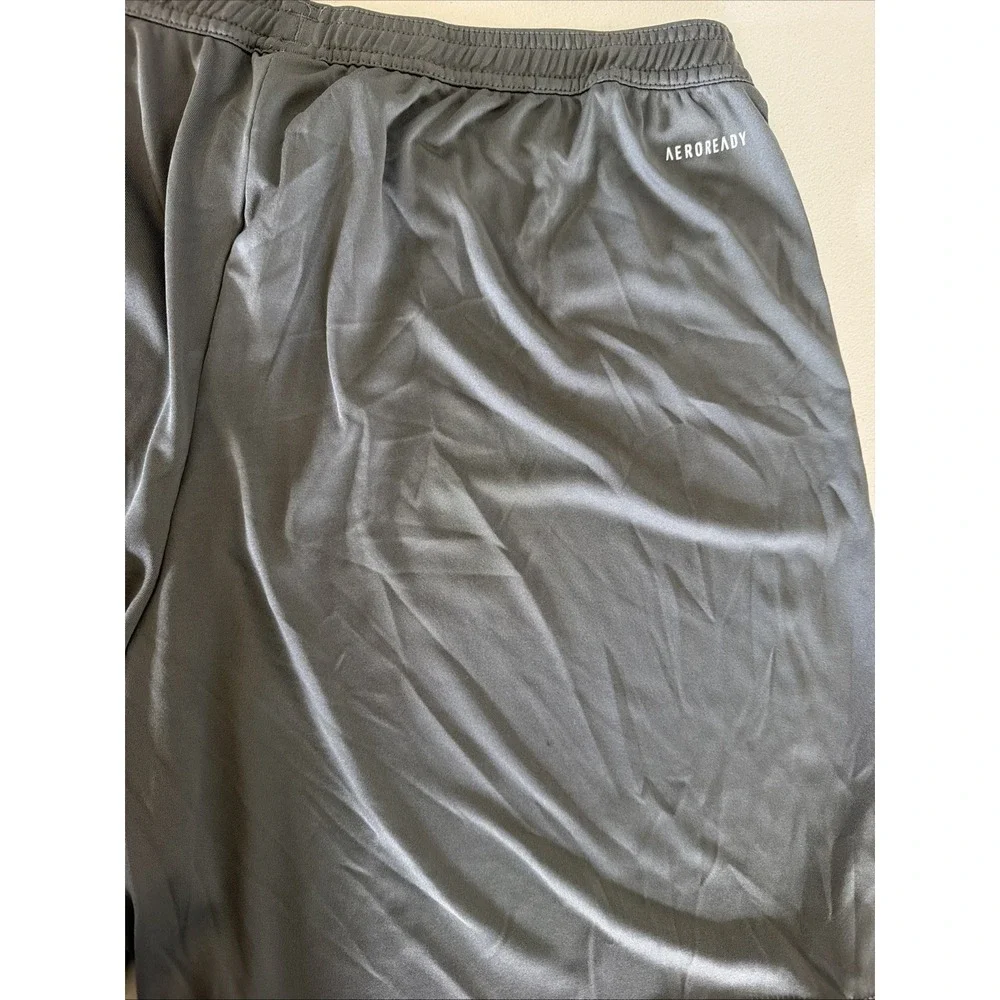 adidas Men's Size L Parma 16 Soccer Shorts Grey Athletic Training No Pockets
